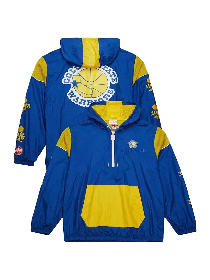Мужская и женская ветровка Royal Golden State Warriors Hardwood Classics Team OG 3.0 с