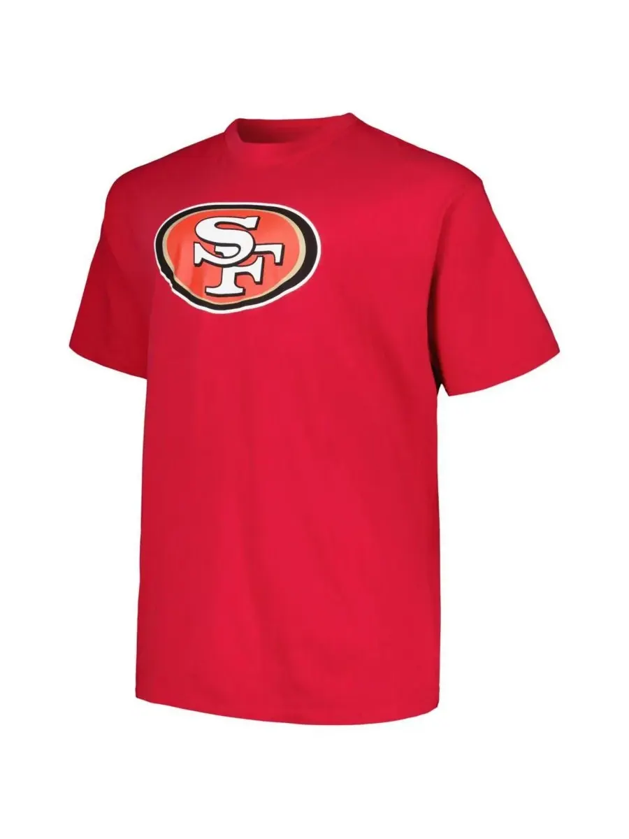 Fanatics Мужская футболка большого размера с именем и номером игрока команды San Francisco 49ers — изображение 3 из 3, алый