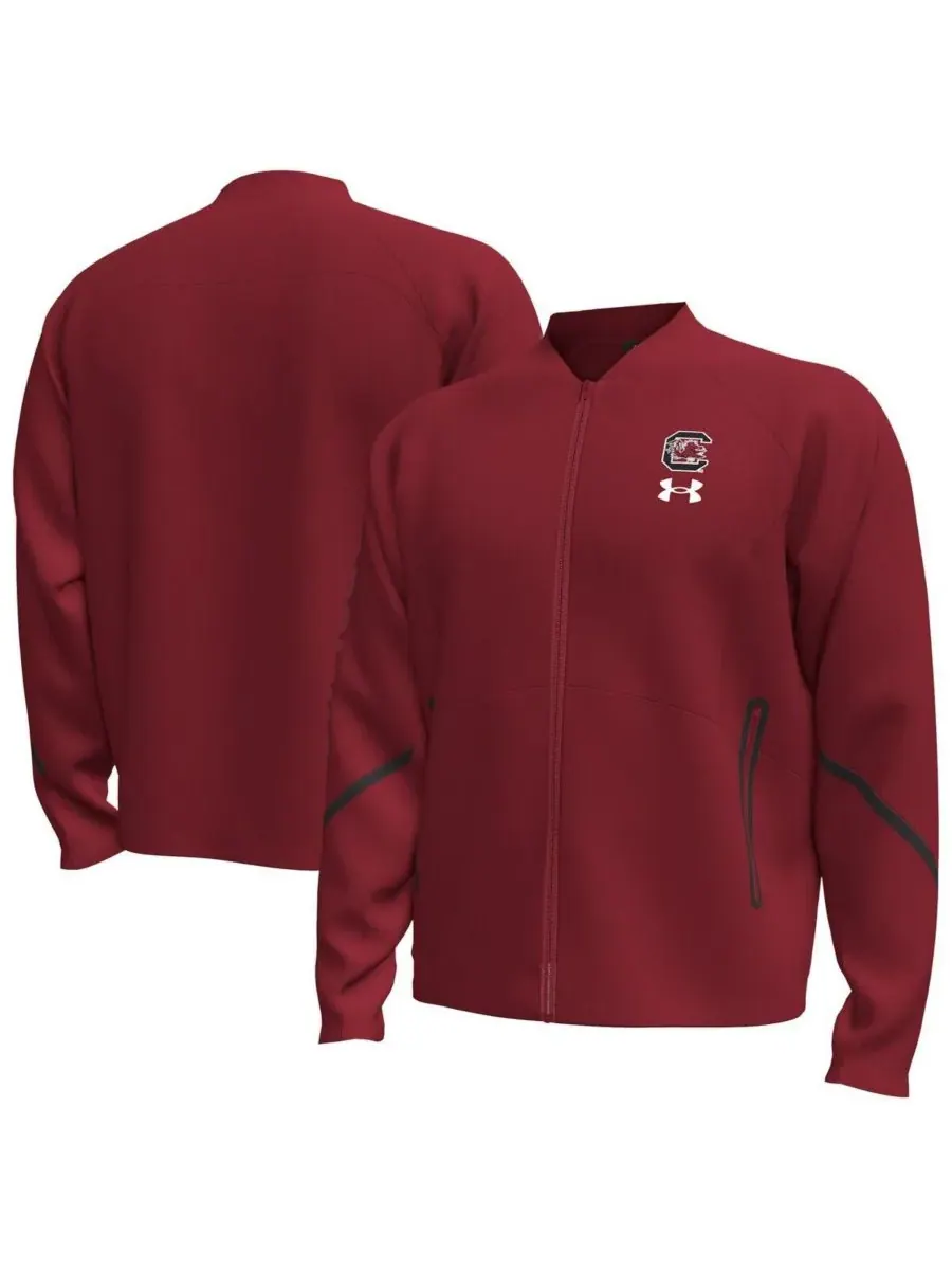Мужская куртка-бомбер Garnet South Carolina Gamecocks Unstoppable на молнии Under Armour