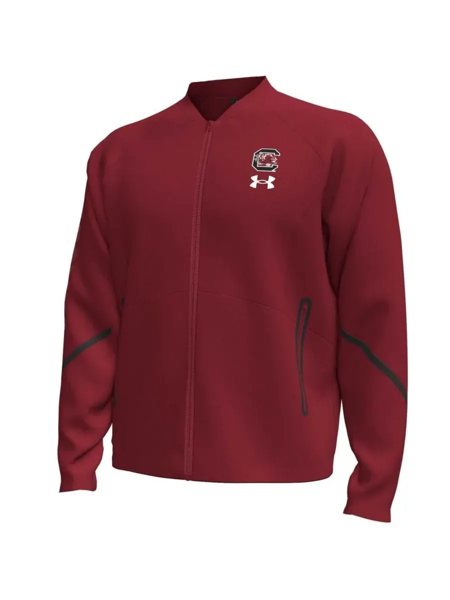 Мужская куртка-бомбер Garnet South Carolina Gamecocks Unstoppable на молнии Under Armour — изображение 3 из 3, гранат