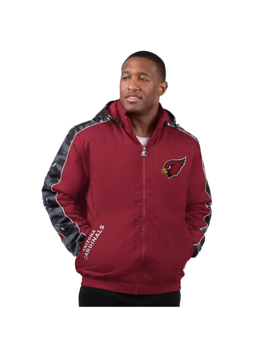 Мужская куртка на молнии с символикой команды Arizona Cardinals Thursday Night Gridiron Starter