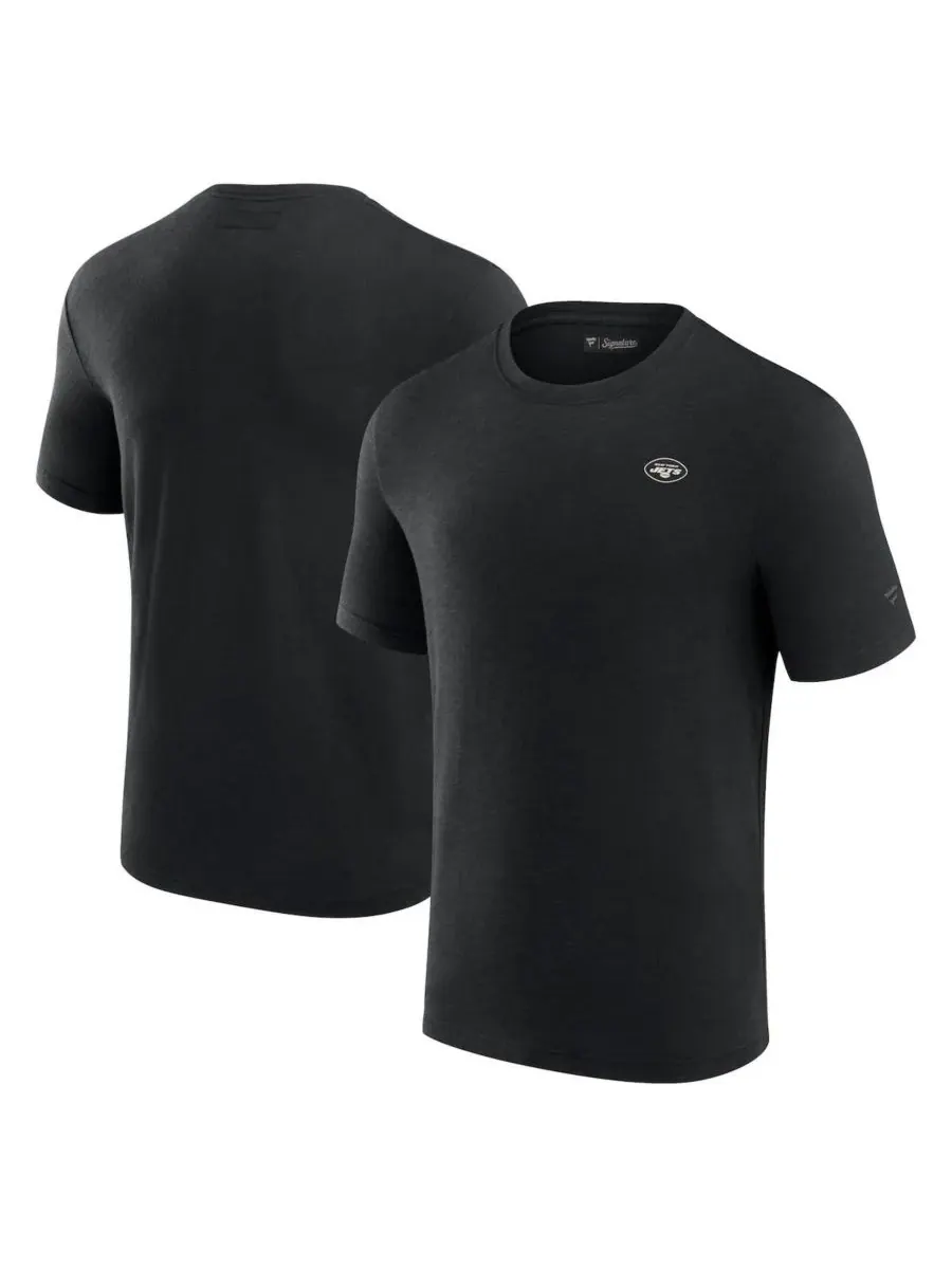 Fanatics Signature Мужская черная футболка с коротким рукавом New York Jets из модала
