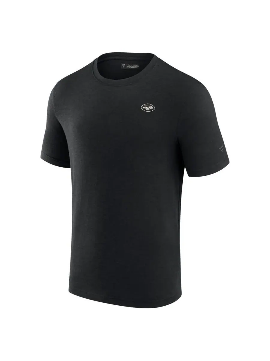 Fanatics Signature Мужская черная футболка с коротким рукавом New York Jets из модала — изображение 3 из 3, черный