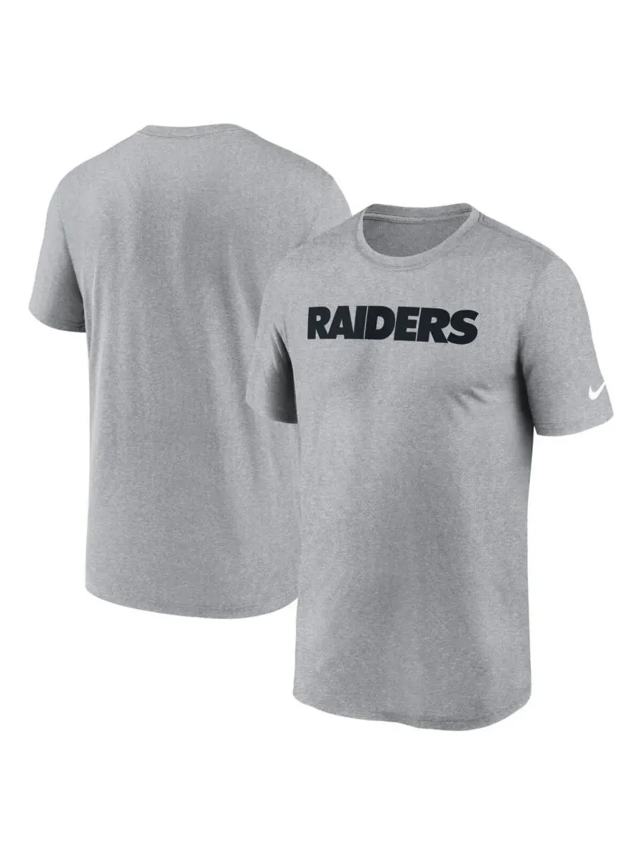 Nike Мужская футболка Las Vegas Raiders Primetime Legend Performance цвета «светлый меланж»