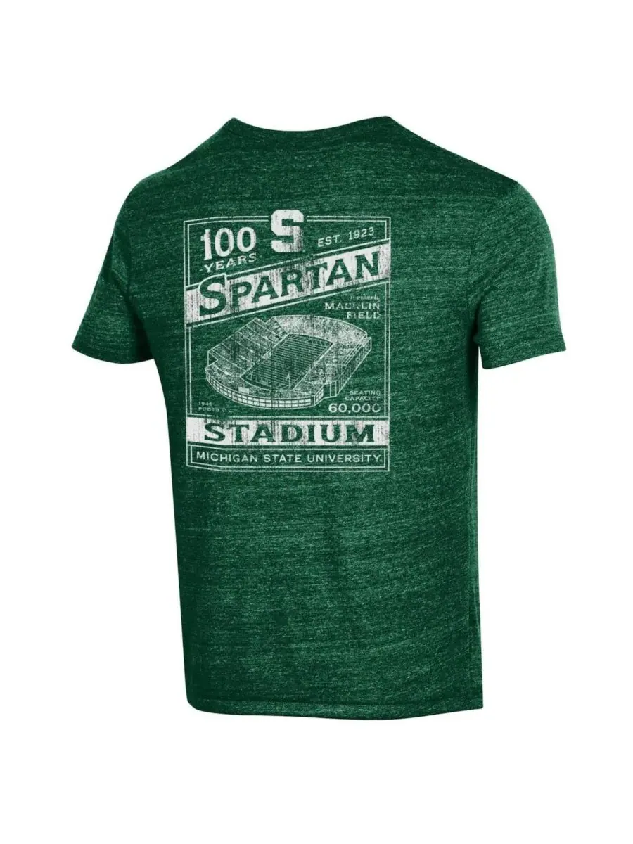 Champion Мужская зеленая футболка Michigan State Spartans, посвященная 100-летию стадиона Spartan — изображение 3 из 3
