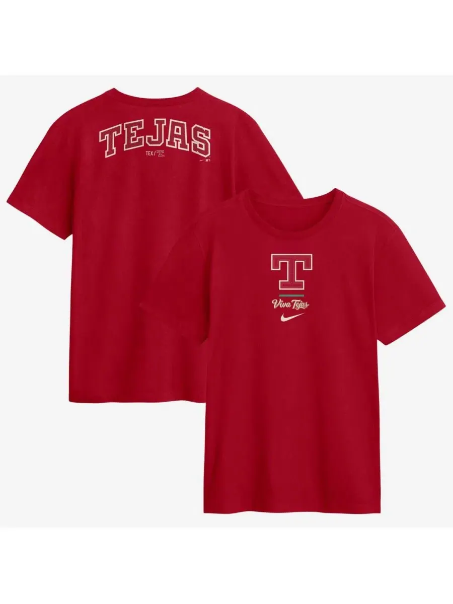 Мужская красная футболка Texas Rangers 2026 City Connect 2-Hit Nike