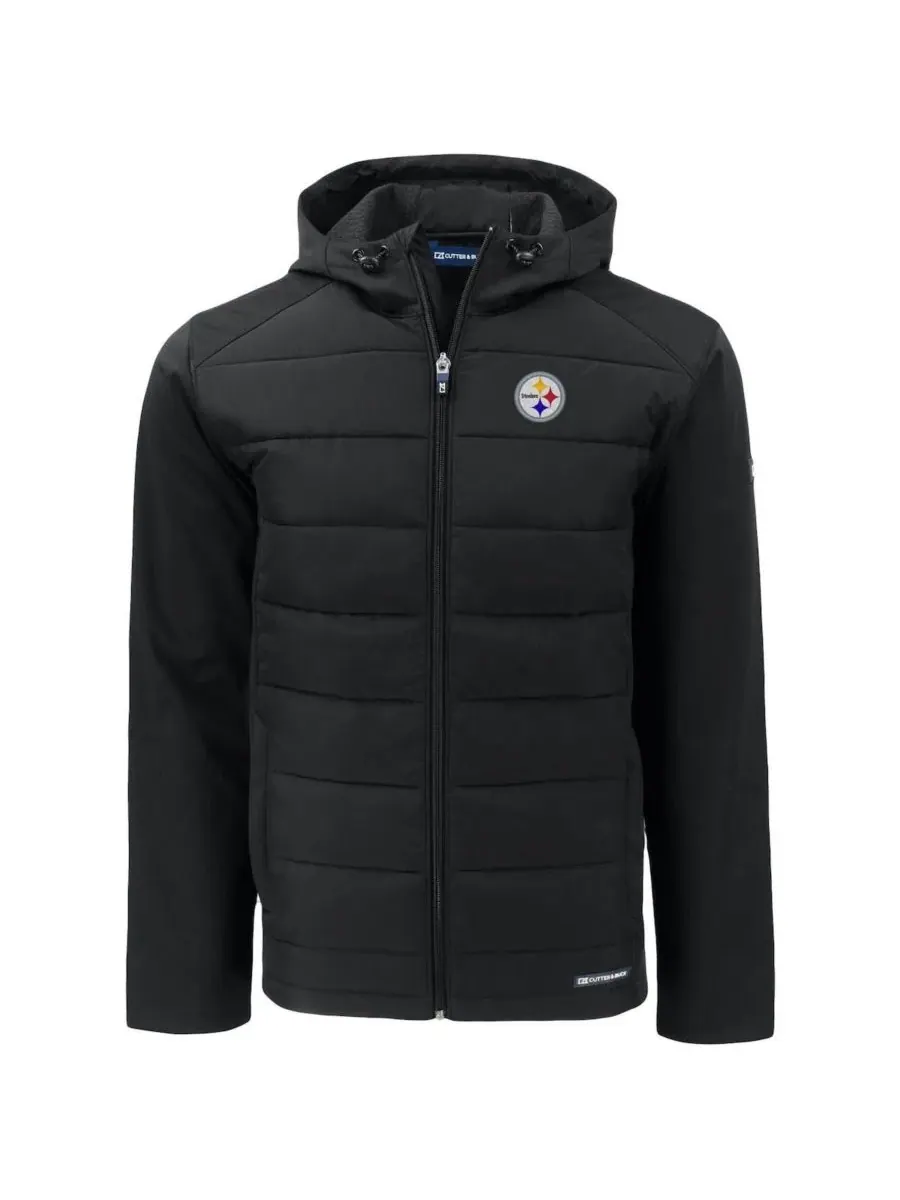 Куртка-худи утепленная с капюшоном и принтом Pittsburgh Steelers, модель Evoke PrimaLoft Hybrid Eco — изображение 2 из 3