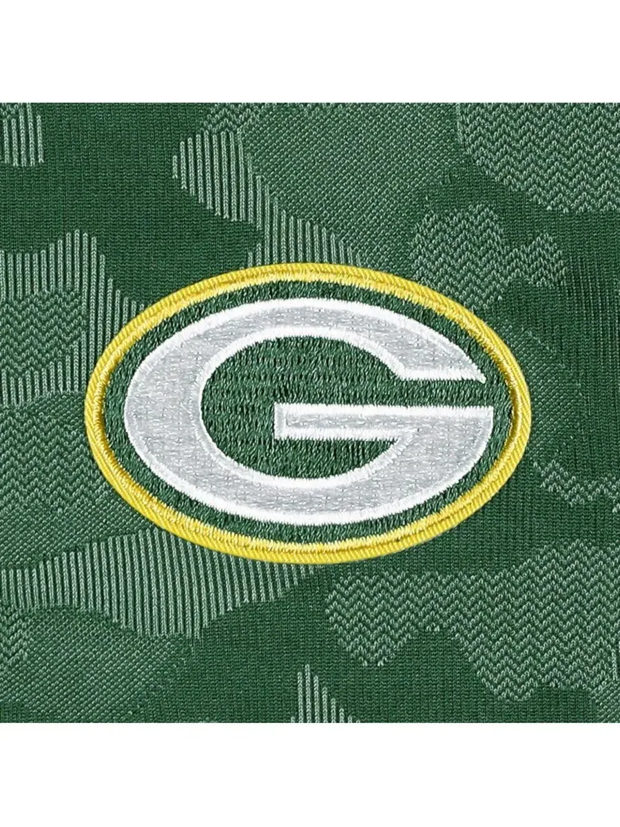 Antigua Мужская зеленая толстовка Green Bay Packers Brigade с застежкой-молнией до четверти длины — изображение 2 из 4