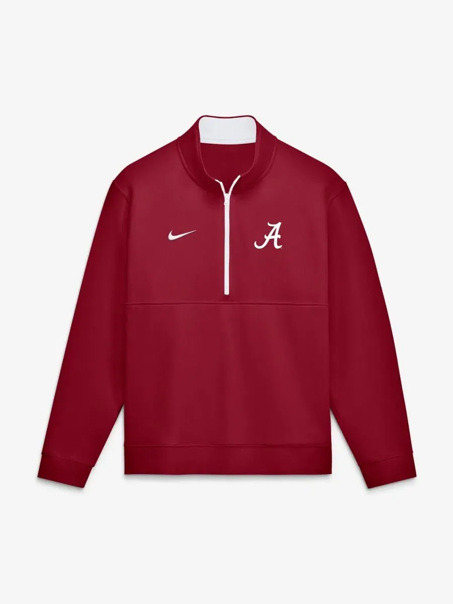 Свитшот с половиной молнией Primetime Club Fleece Alabama Crimson Tide Nike