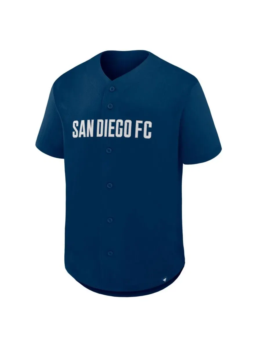 Футболка-поло с принтом San Diego FC Maximum Intensity Button-Up Fanatics — изображение 2 из 3, темно-синий
