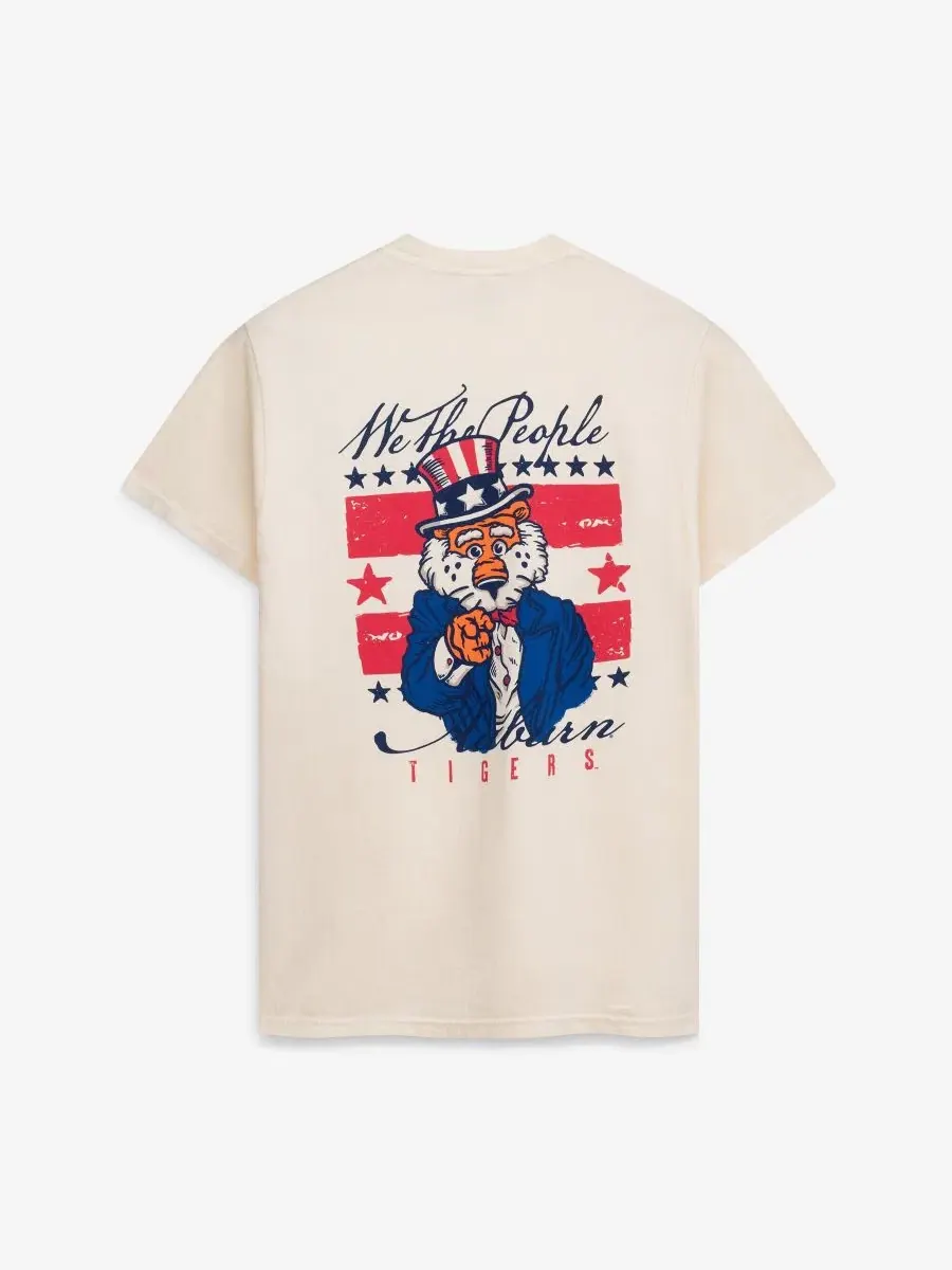 Футболка с принтом Uncle Sam Mascot Image One — изображение 3 из 3, бежевый