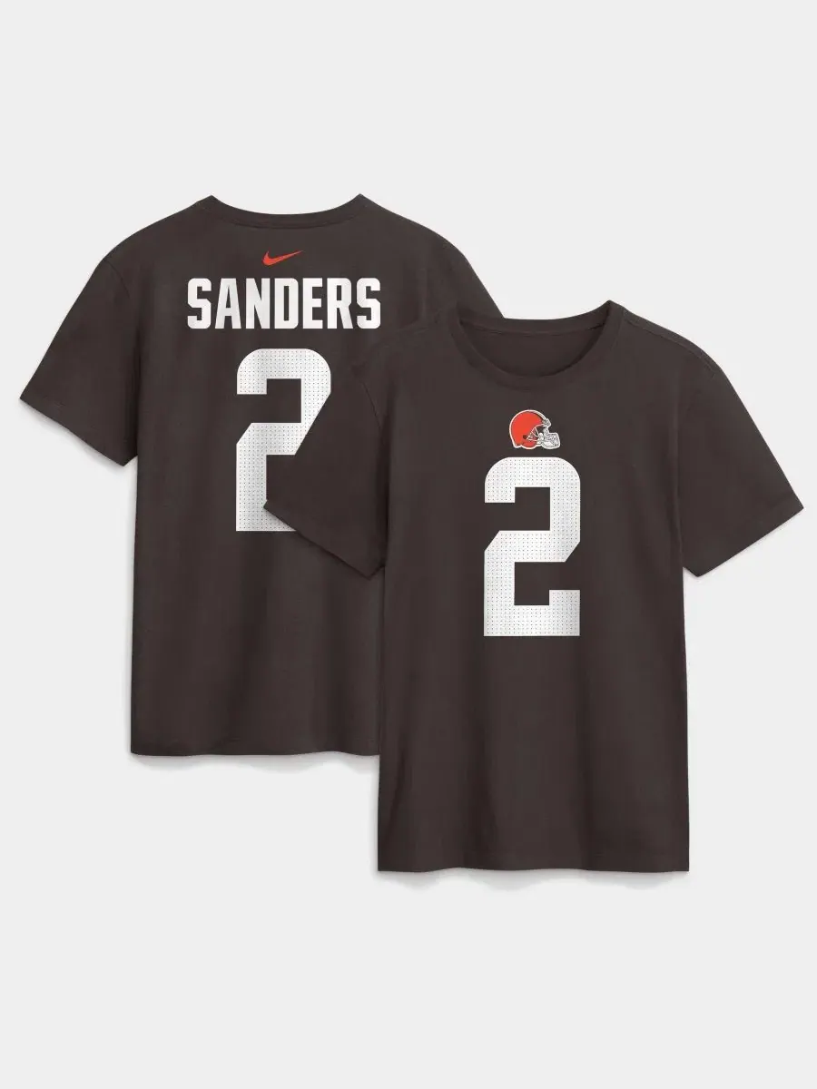 Футболка с коротким рукавом Shedeur Sanders Cleveland Browns Nike