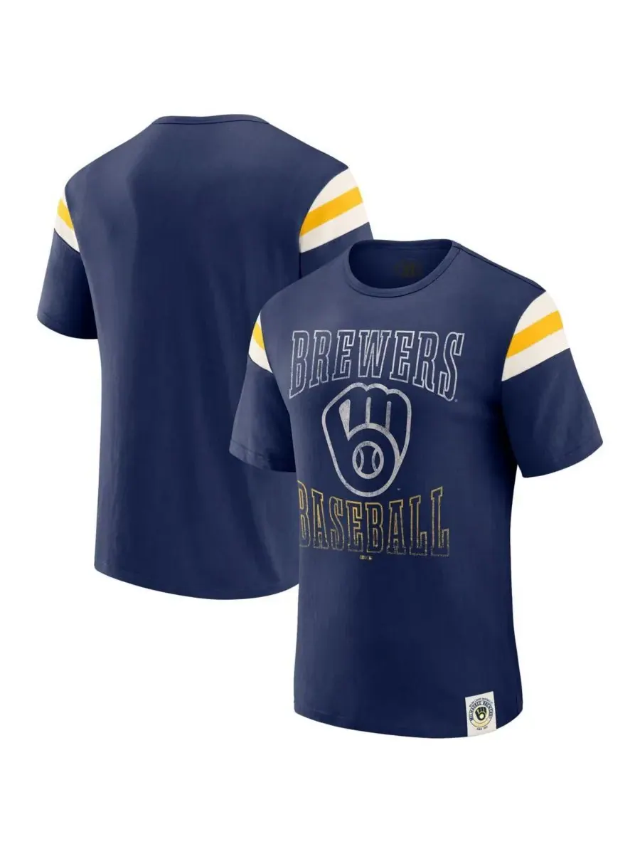 Fanatics Мужская футболка Darius Rucker Collection темно-синего цвета с полосатым рисунком на