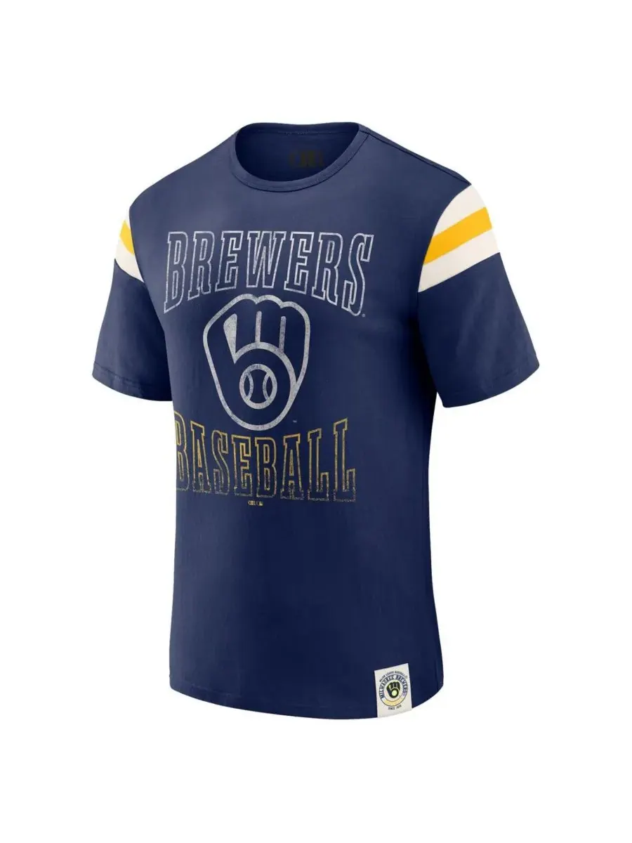 Fanatics Мужская футболка Darius Rucker Collection темно-синего цвета с полосатым рисунком на — изображение 2 из 3