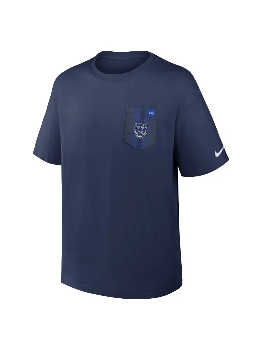 Футболка Max90 с карманом Detroit Tigers Nike — изображение 2 из 3, темно-синий