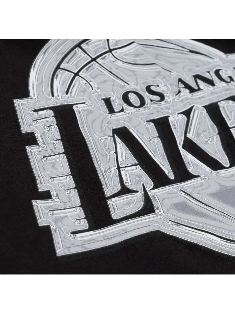 Футболка классического кроя с хромовыми графиками Mitchell & Ness — изображение 3 из 5, черный