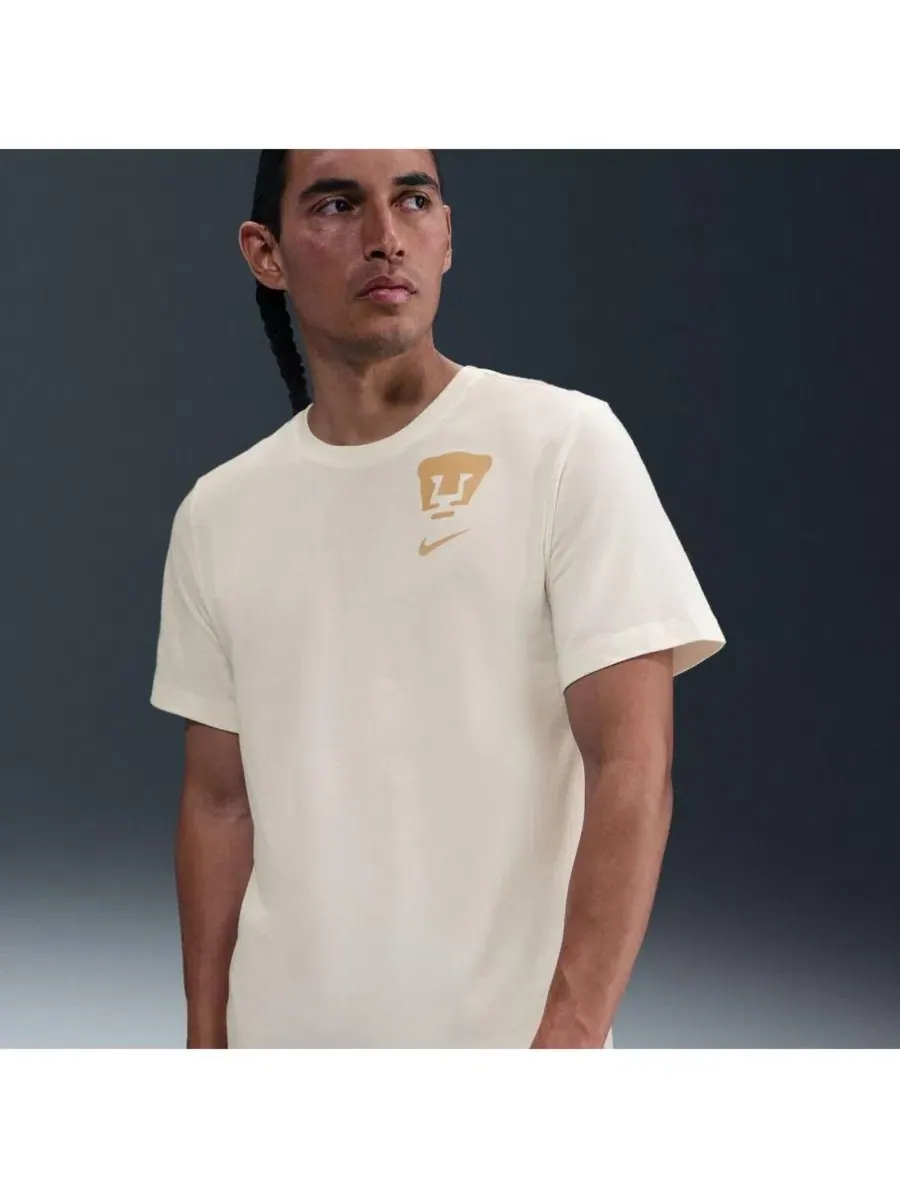 Футболка с принтом Pumas Crest Nike — изображение 3 из 5, бежевый
