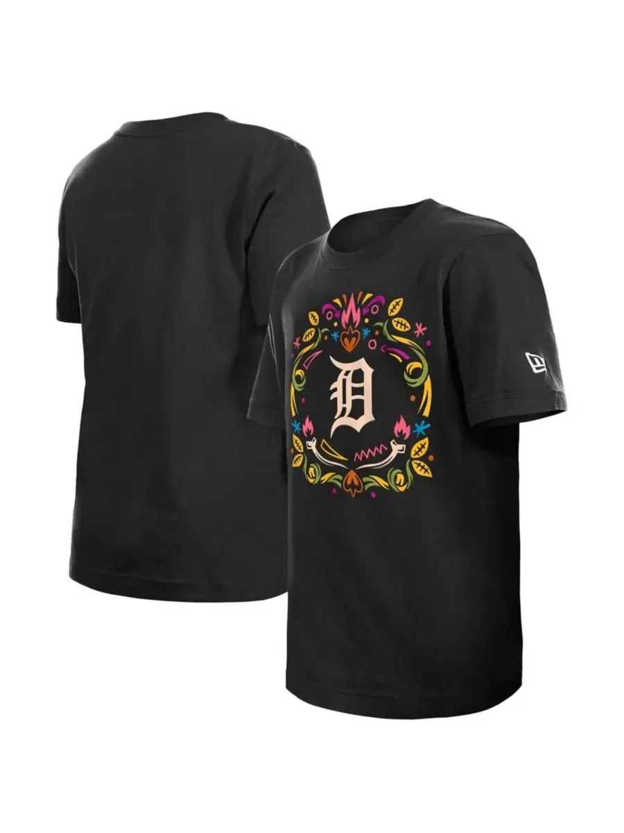 Футболка с принтом Detroit Tigers Día de los Muertos New Era