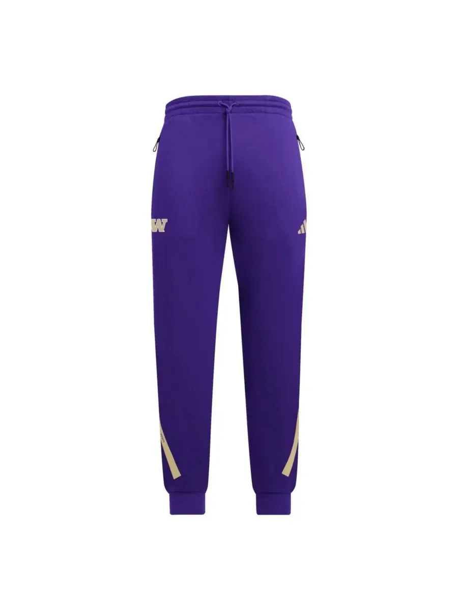 Adidas Мужские фиолетовые брюки Washington Huskies ZNE — изображение 2 из 3, фиолетовый