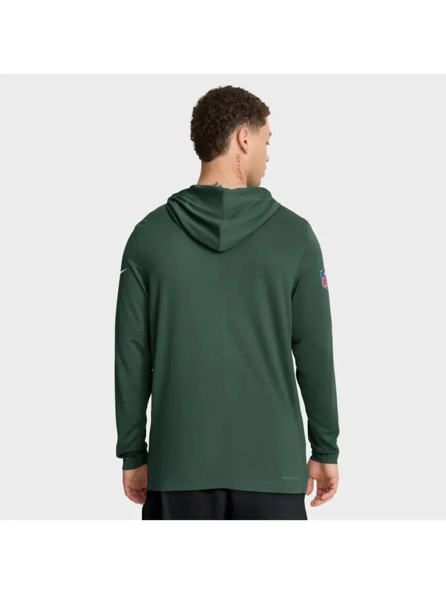 Nike Мужская зеленая толстовка с длинными рукавами Green Bay Packers Sideline Pure Fury Performance — изображение 2 из 5