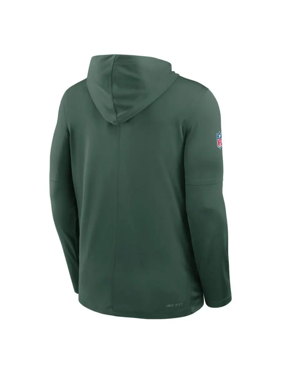 Nike Мужская зеленая толстовка с длинными рукавами Green Bay Packers Sideline Pure Fury Performance — изображение 5 из 5