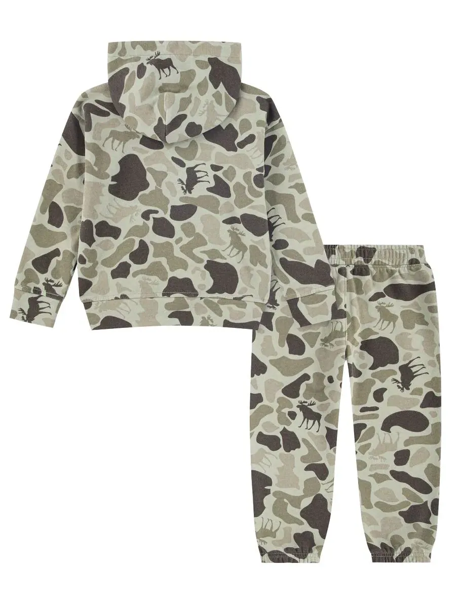 Комплект из худи и брюк для мальчика, с камуфляжным принтом, Moose Camo abercrombie kids — изображение 2 из 4