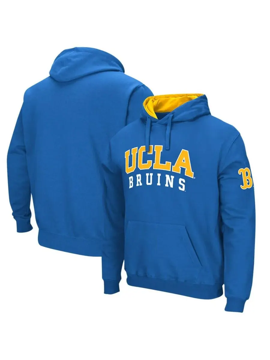 Colosseum Мужская синяя толстовка с капюшоном UCLA Bruins Double Arch