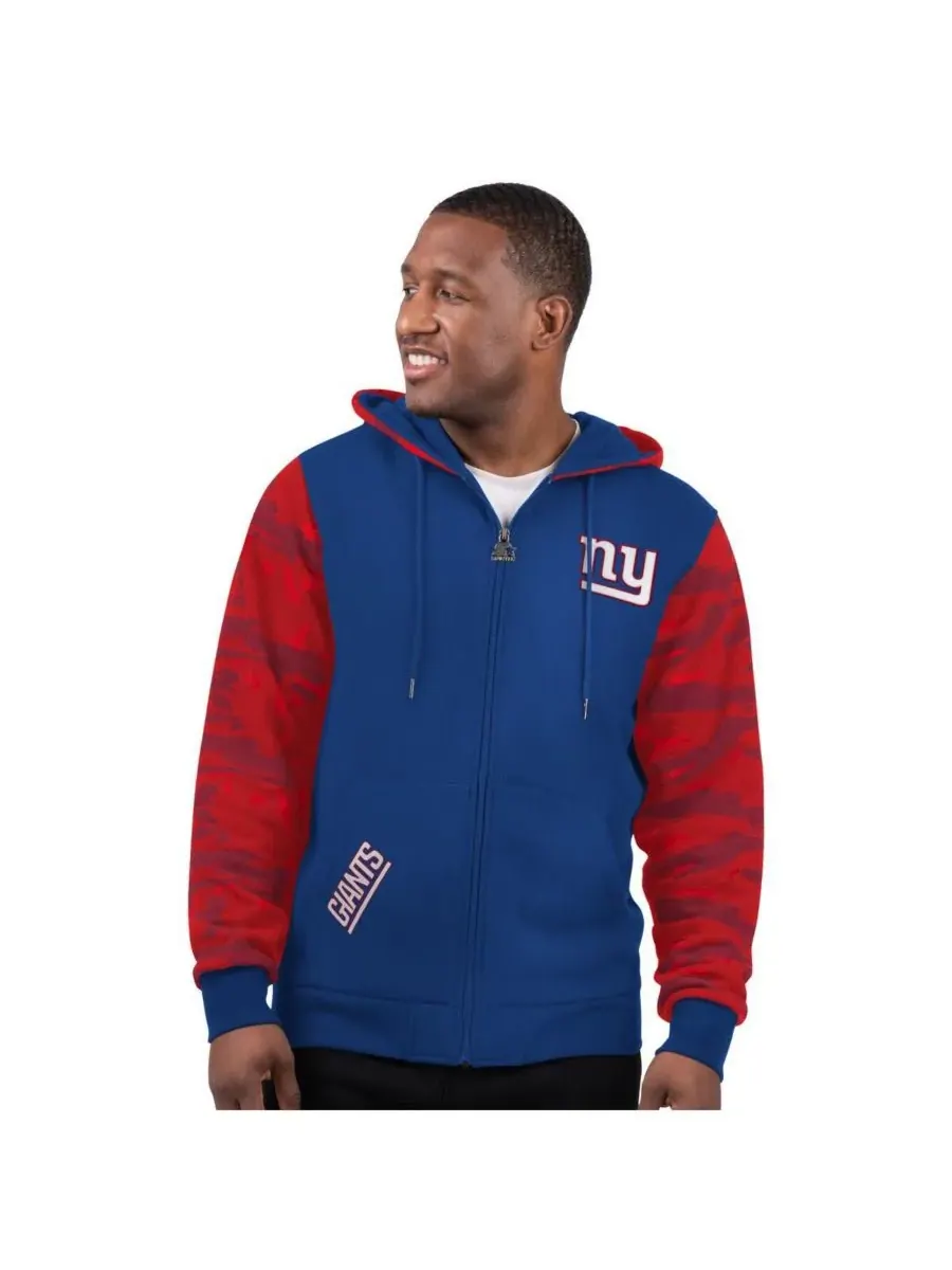 Мужская толстовка на молнии с символикой команды New York Giants Thursday Night Gridiron Starter