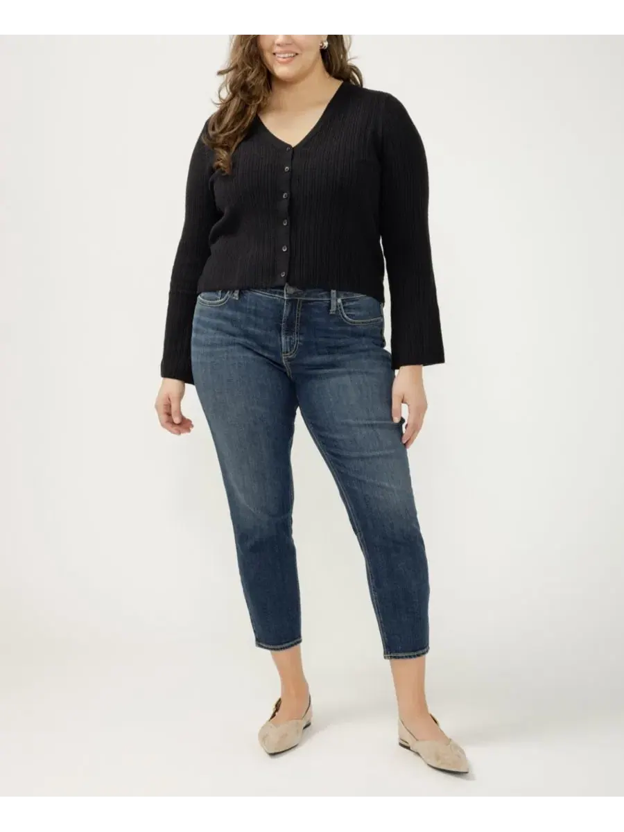 Джинсы-скинни укороченные Elyse Plus Size Silver Jeans Co., Bonnie