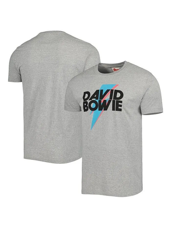 Мужская и женская футболка Heather Grey David Bowie Brass Tacks American Needle