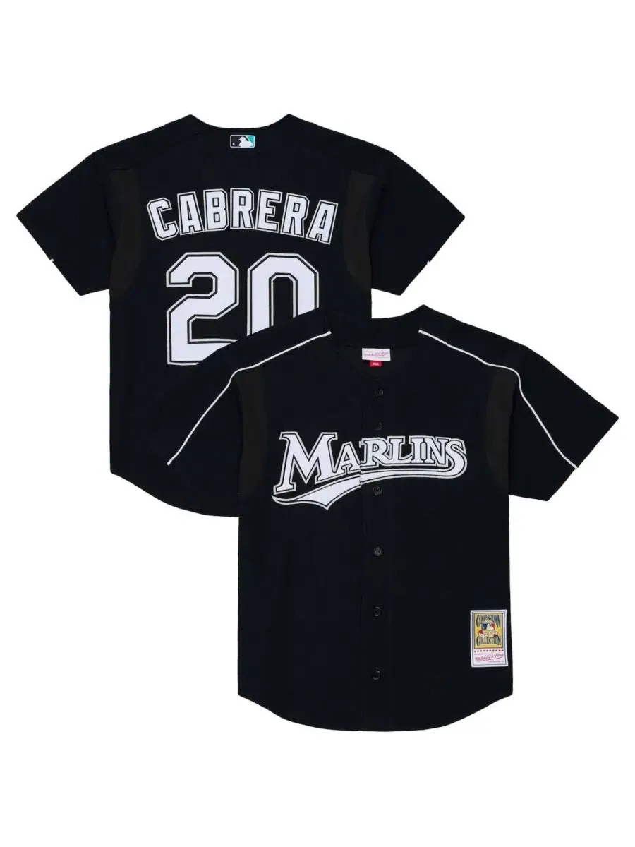 Мужская футболка-поло с принтом Miguel Cabrera 2003 Cooperstown Mesh Mitchell & Ness
