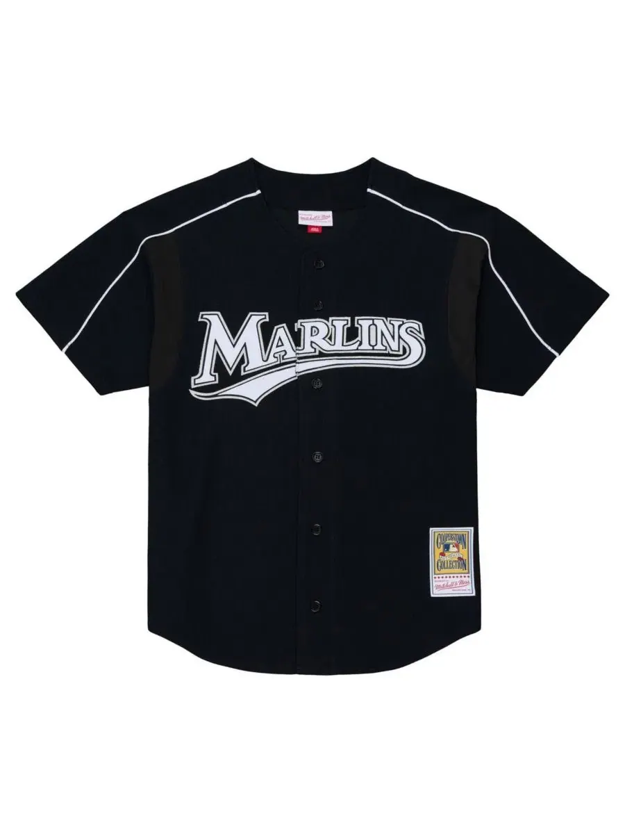 Мужская футболка-поло с принтом Miguel Cabrera 2003 Cooperstown Mesh Mitchell & Ness — изображение 2 из 3, черный