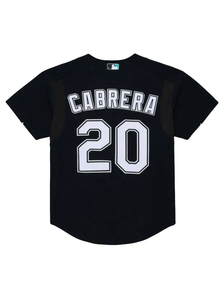Мужская футболка-поло с принтом Miguel Cabrera 2003 Cooperstown Mesh Mitchell & Ness — изображение 3 из 3, черный