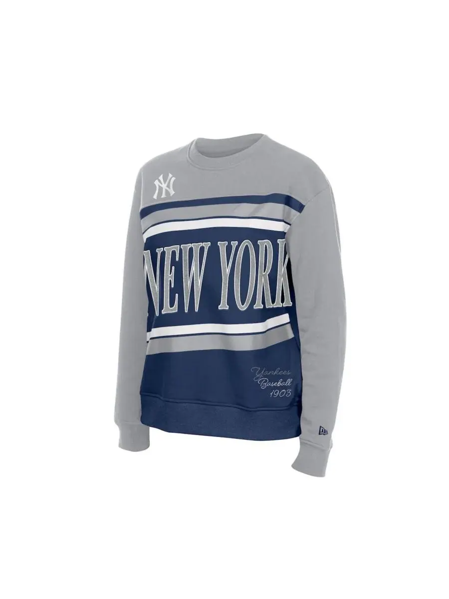 Флисовая толстовка New York Yankees Gameday New Era — изображение 3 из 4, темно-синий серый