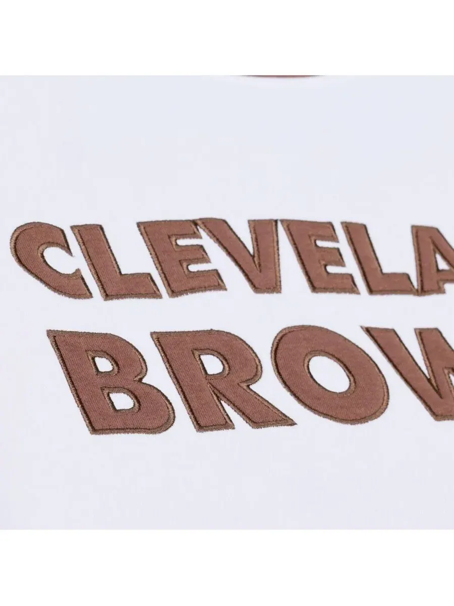 Свитшот с флисовой подкладкой Arctic Fleece Cleveland Browns Mitchell & Ness — изображение 3 из 4, белый