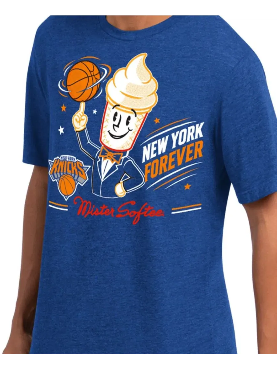Футболка с коротким рукавом New York Knicks Mister Softee Prime Time Starter — изображение 3 из 3, синий