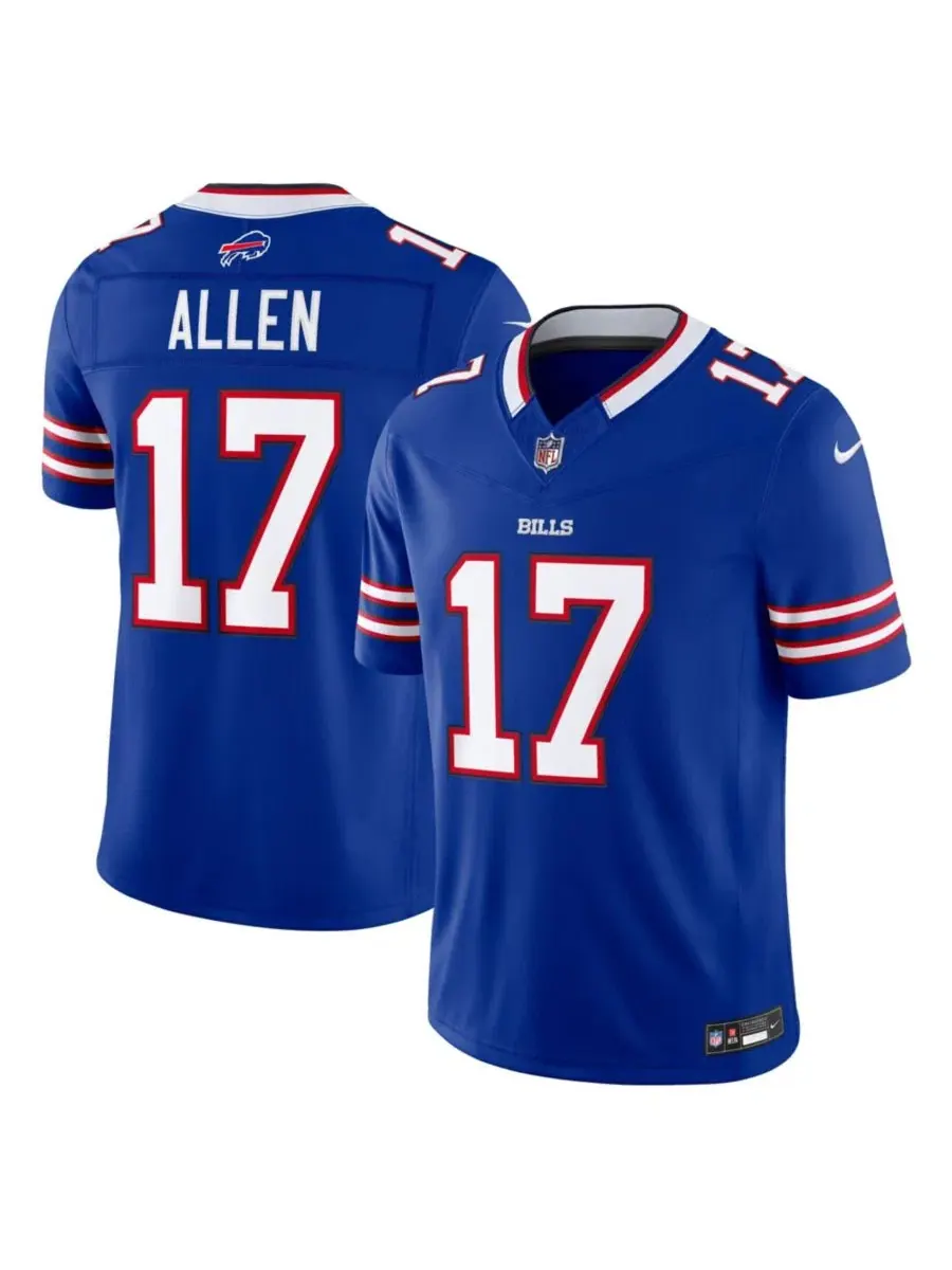 Футболка Nike с длинным рукавом, модель Josh Allen Royal Buffalo Bills Vapor F.U.S.E. Stitched