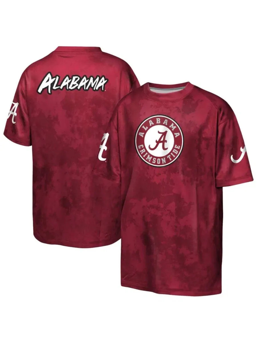 Футболка с длинным рукавом для детей Crimson Alabama Crimson Tide Off-Side Sublimated Outerstuff