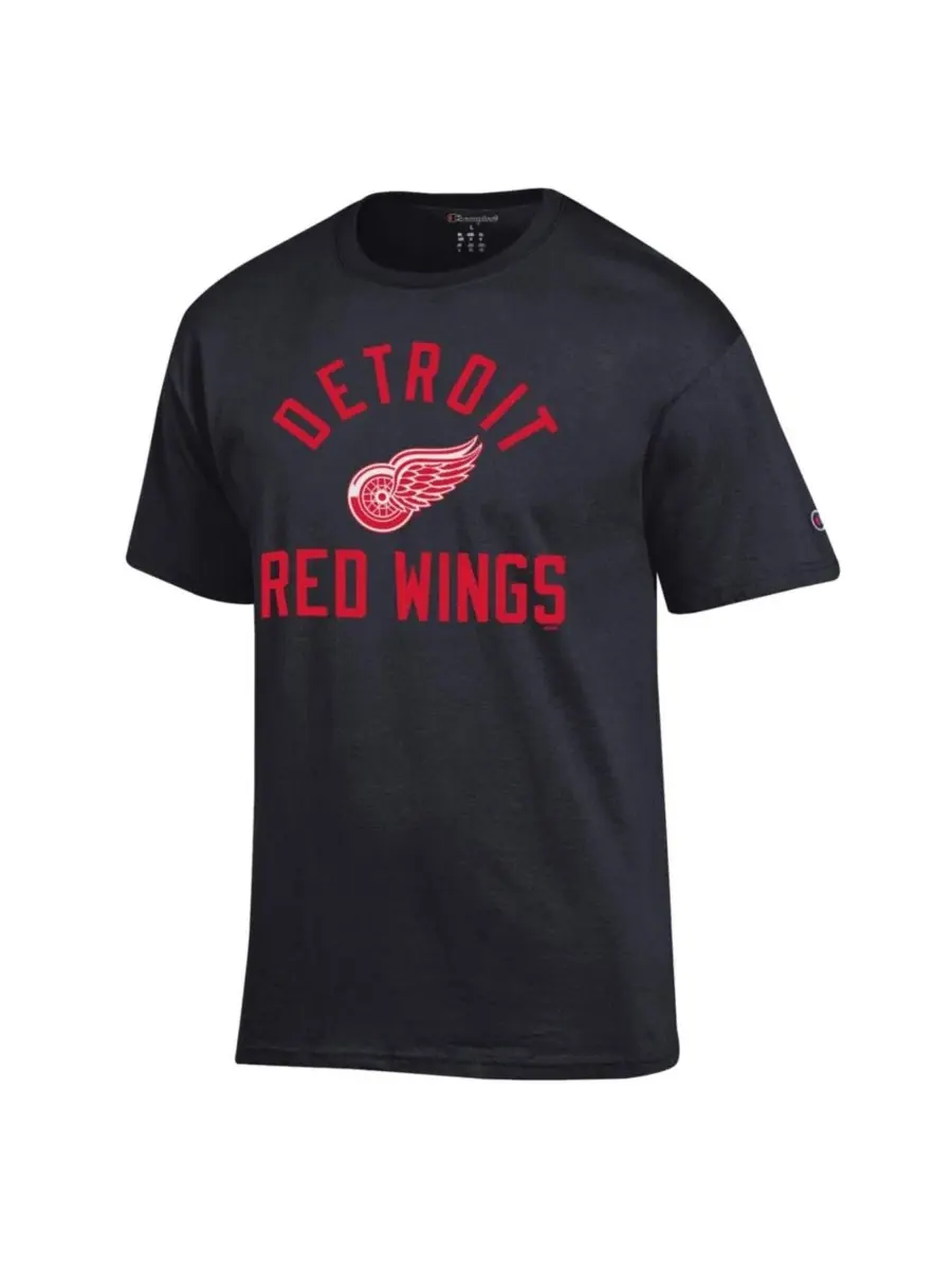 Футболка с принтом Detroit Red Wings Primary Logo Jersey Champion — изображение 2 из 3, черный