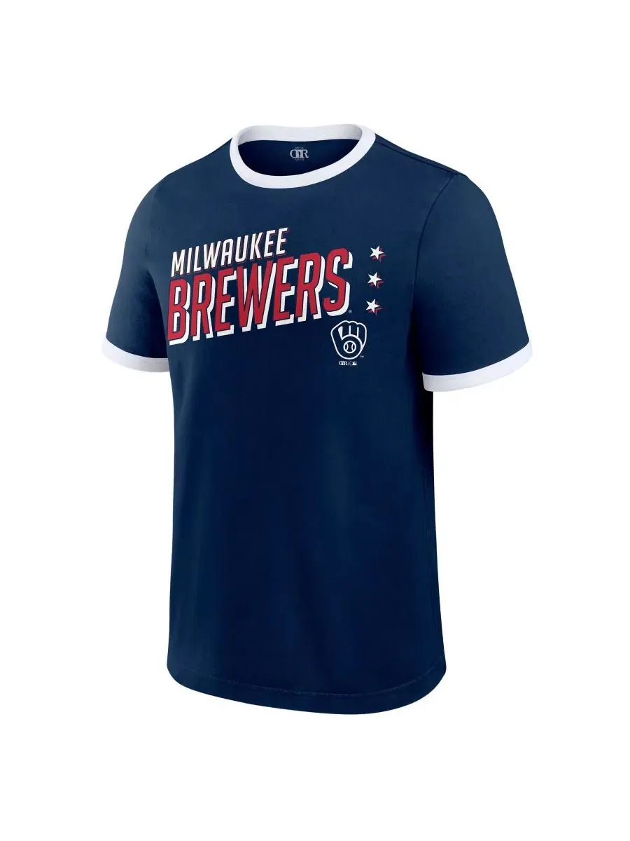Футболка с принтом Americana Washed Ringer Milwaukee Brewers Darius Rucker Collection By Fanatics — изображение 3 из 4