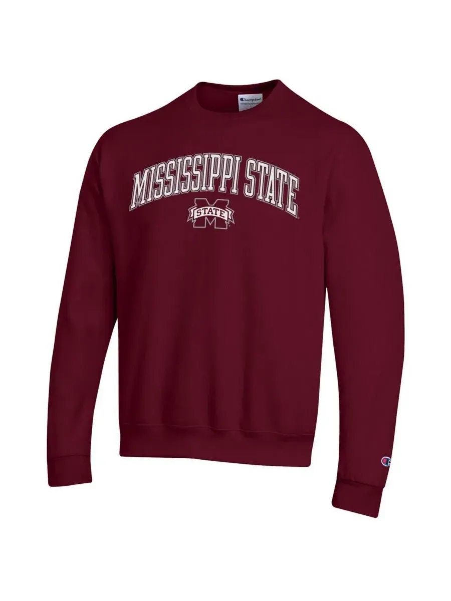 Свитшот с логотипом Mississippi State Bulldogs Champion — изображение 2 из 3, коричневый