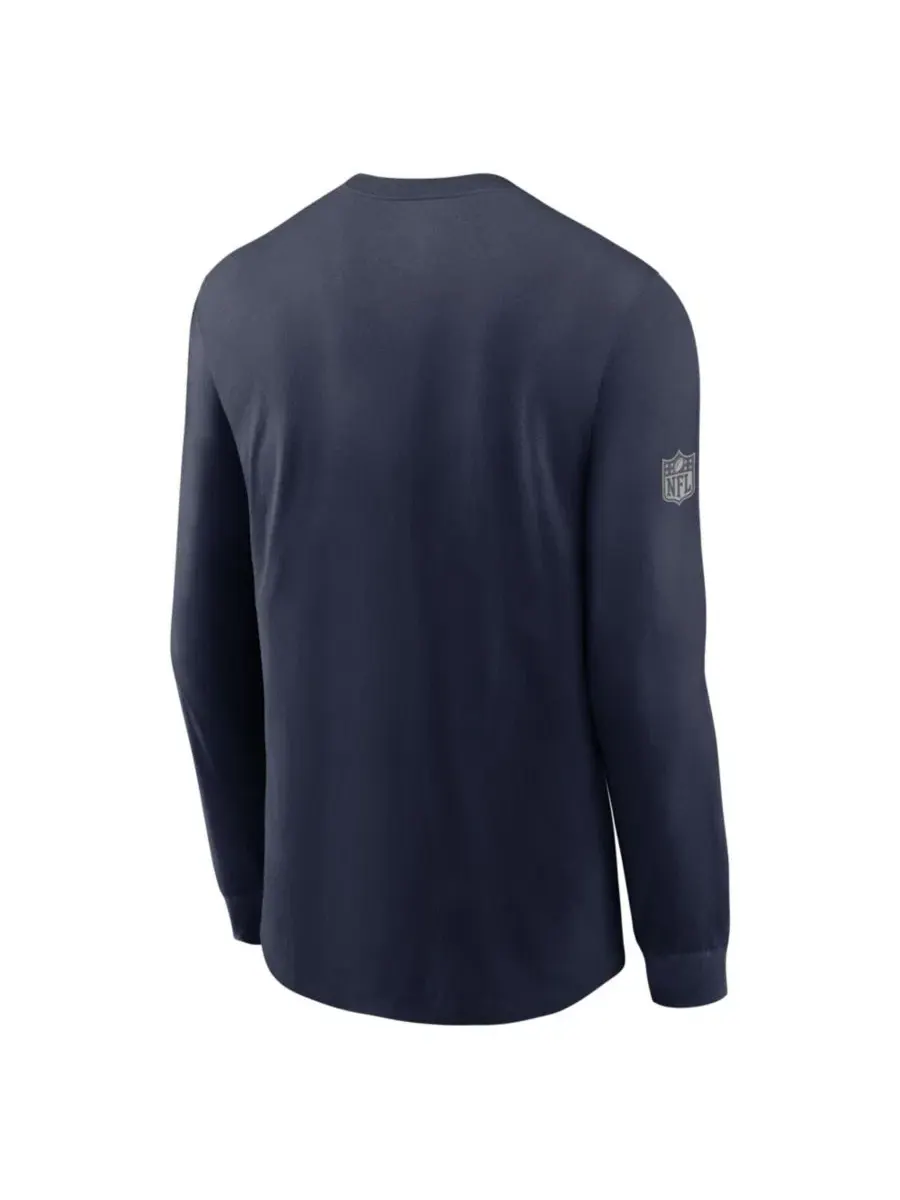 Футболка с длинным рукавом Dri-FIT Sideline Bold Arch Star Nike — изображение 3 из 3, темно-синий