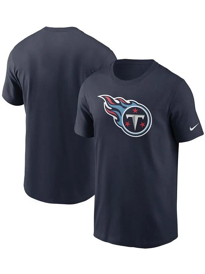 Мужская темно-синяя футболка с логотипом Tennessee Titans Primary Nike