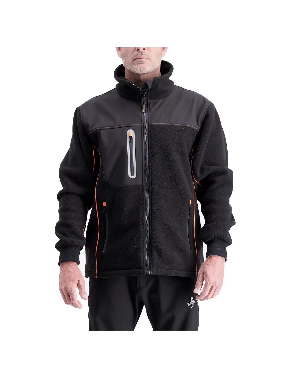 Мужская утепленная гибридная флисовая куртка PolarForce RefrigiWear — изображение 2 из 7, черный