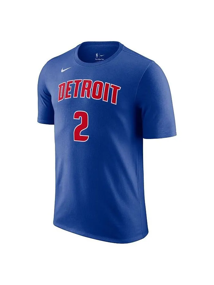 Мужская синяя футболка Cade Cunningham Detroit Pistons Icon 2022/23 с именем и номером Performance — изображение 2 из 3