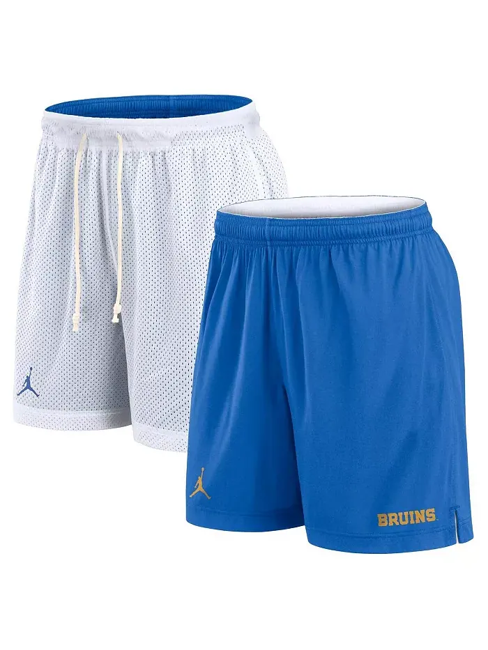 Мужские бело-голубые реверсивные шорты UCLA Bruins Primetime Jordan