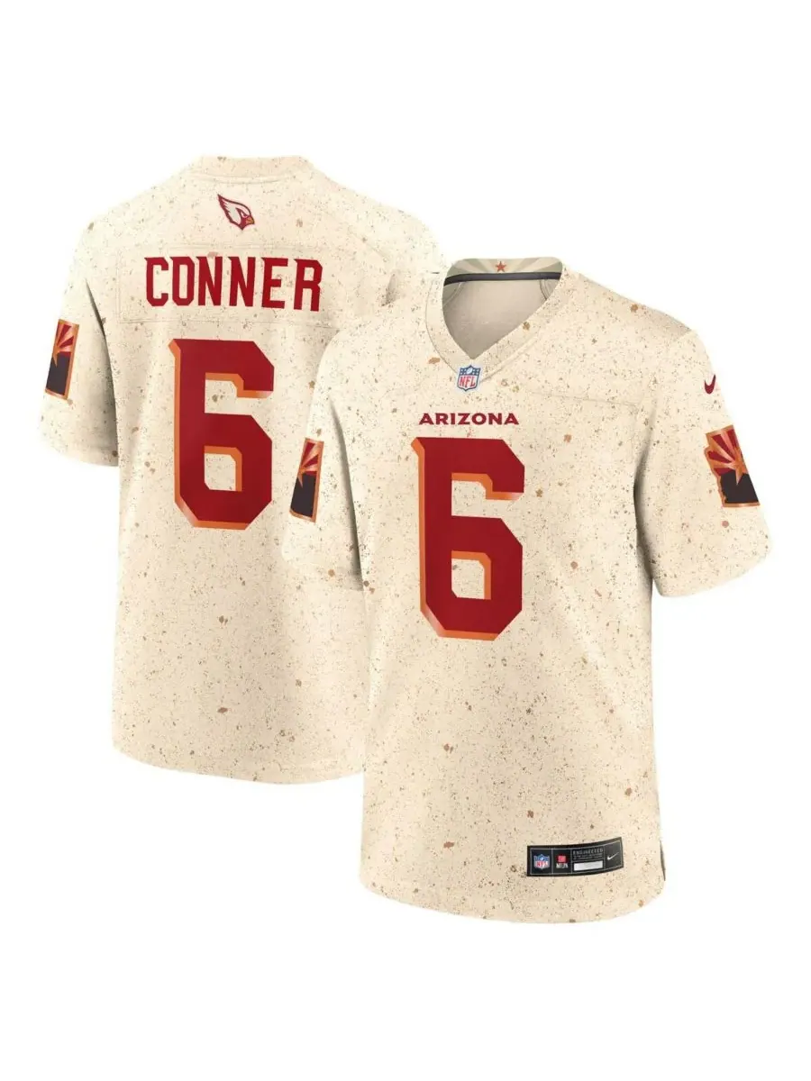 Мужская игровая футболка James Conner Natural Arizona Cardinals из коллекции Rivalries 2025 года