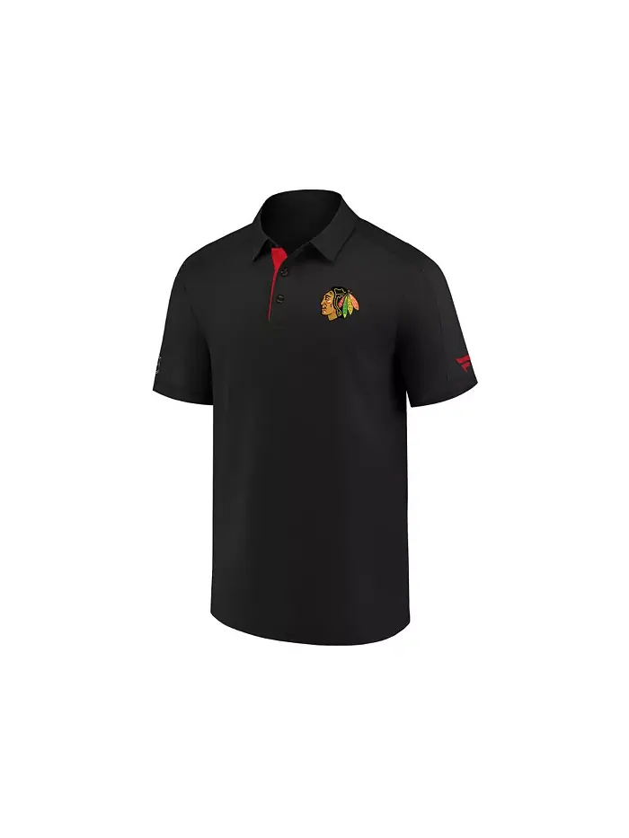 Мужская футболка-поло Chicago Blackhawks для раздевалки Majestic