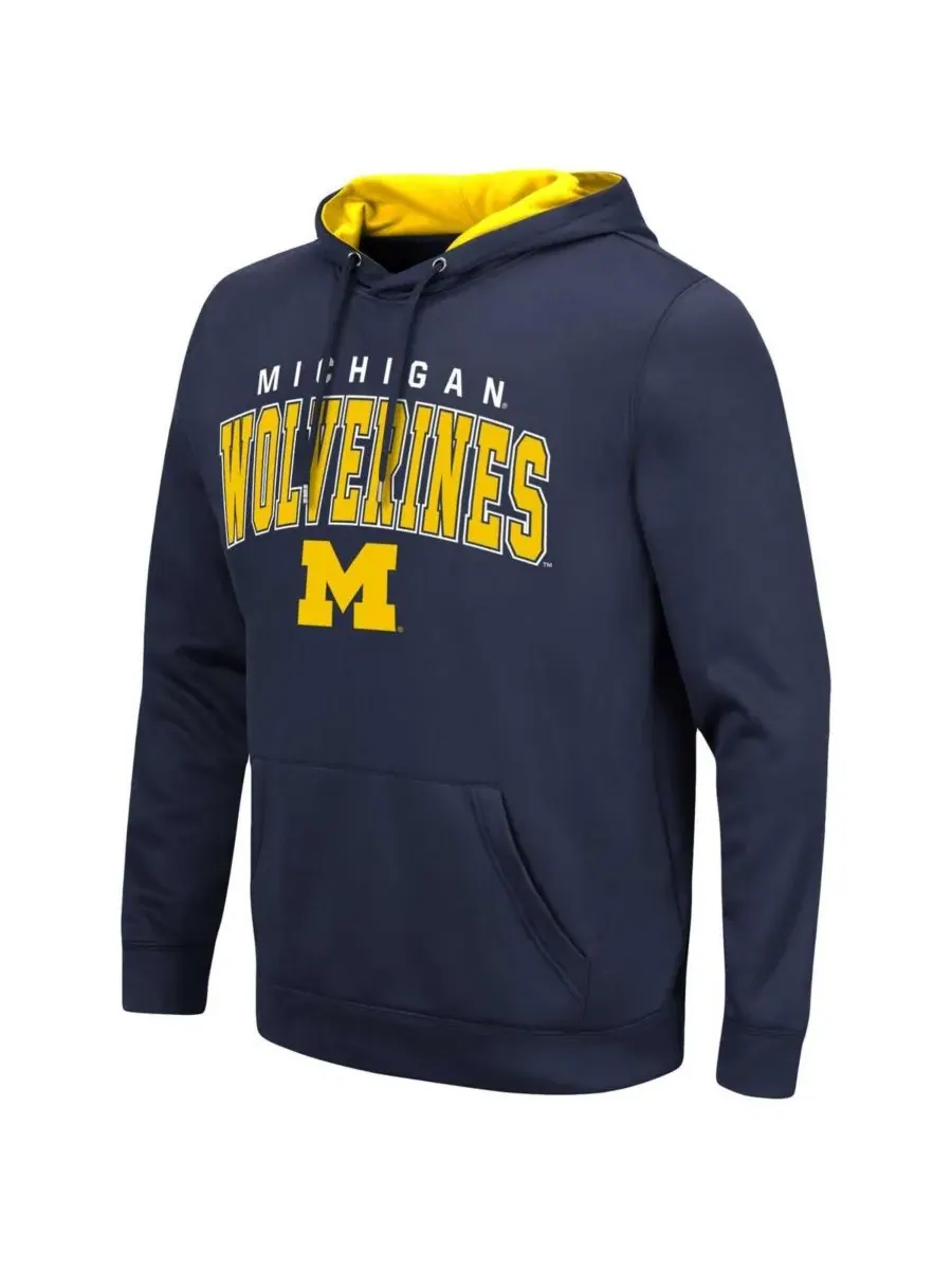 Colosseum Мужская толстовка с капюшоном темно-синего цвета с символикой команды Michigan Wolverines — изображение 3 из 3