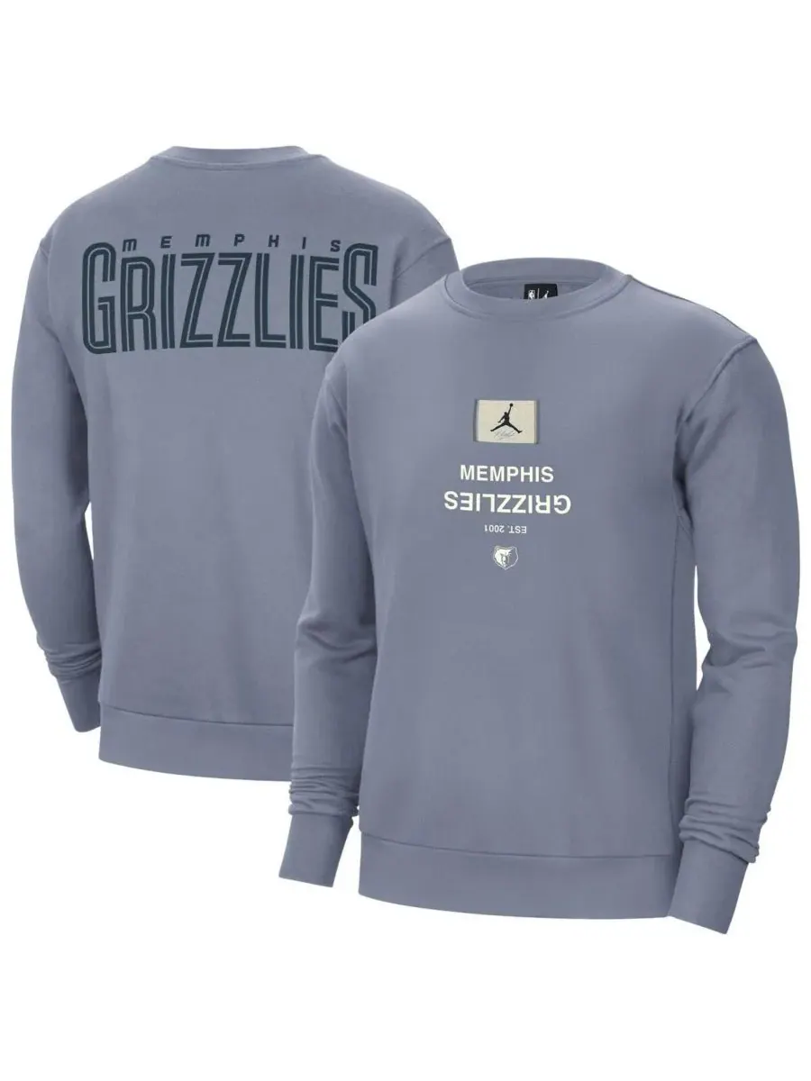 Jordan Мужская синяя толстовка-пуловер Memphis Grizzlies Courtside Statement Edition из плотной